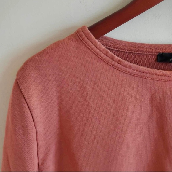 J. Crew Eyelet Lace Trimmed Scoop Neck Sweatshirt Size Small - Picture 4 of 7